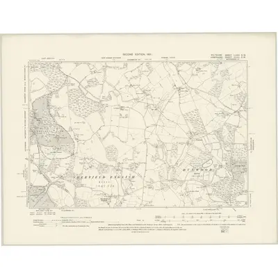 1900 Map of Wiltshire LXXIII.SW, 1901 Print
