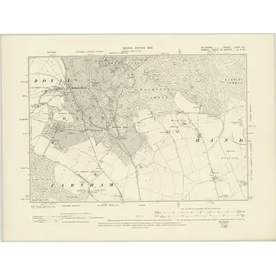 1900 Map of Wiltshire LXXIV.SE, 1902 Print