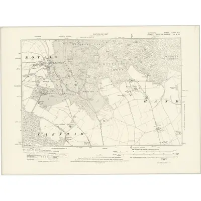 1924 Map of Wiltshire LXXIV.SE, 1927 Print