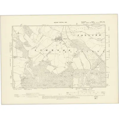 1900 Map of Wiltshire LXXIV.SW, 1902 Print