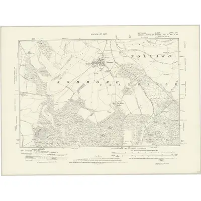 1924 Map of Wiltshire LXXIV.SW, 1927 Print
