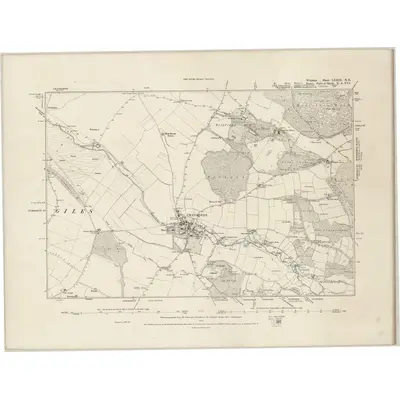 1876 Map of Wiltshire LXXIX.NE, 1889 Print