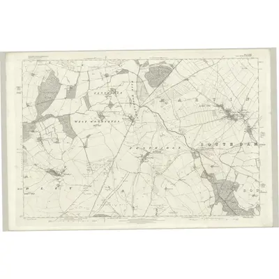 1876 Map of Wiltshire LXXV, 1887 Print