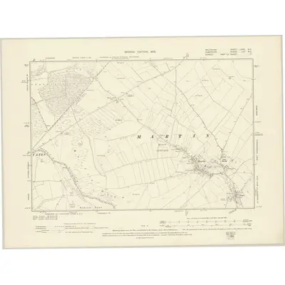 1900 Map of Wiltshire LXXV.NE, 1902 Print