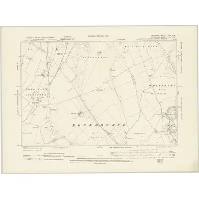 1900 Map of Wiltshire LXXVI.NW, 1901 Print