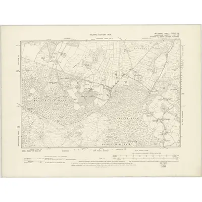 1900 Map of Wiltshire LXXVII.SE, 1902 Print