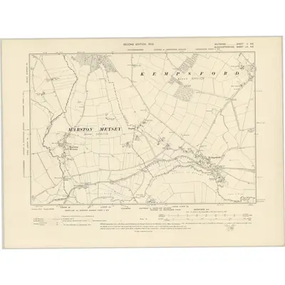 1898 Map of Wiltshire V.NE, 1903 Print