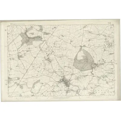 1881 Map of Wiltshire VIII, 1889 Print
