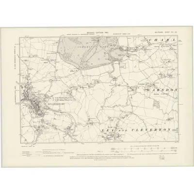1899 Map of Wiltshire VIII.SE, 1901 Print