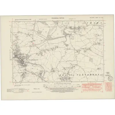 1938 Map of Wiltshire VIII.SE, 1949 Print