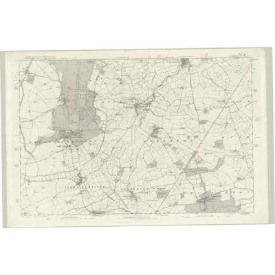 1881 Map of Wiltshire XII, 1889 Print
