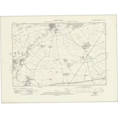 1919 Map of Wiltshire XII.NE, 1923 Print