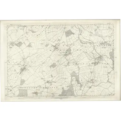 1885 Map of Wiltshire XIII, 1888 Print