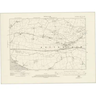 1922 Map of Wiltshire XIV.NW, 1925 Print