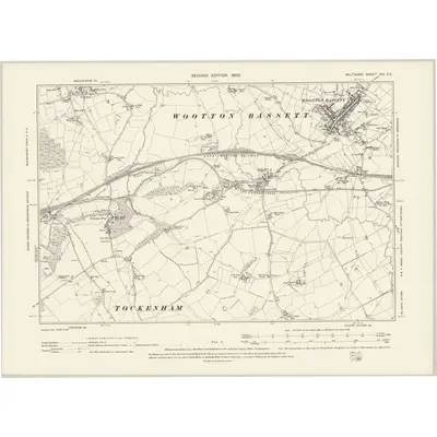 1899 Map of Wiltshire XIV.SE, 1900 Print