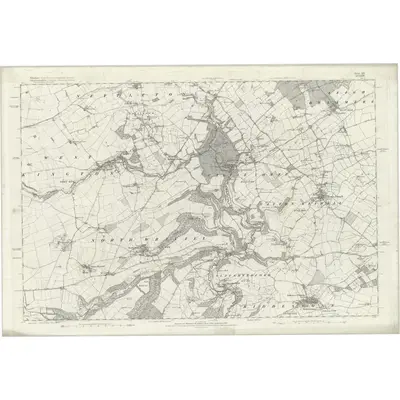 1885 Map of Wiltshire XIX, 1887 Print