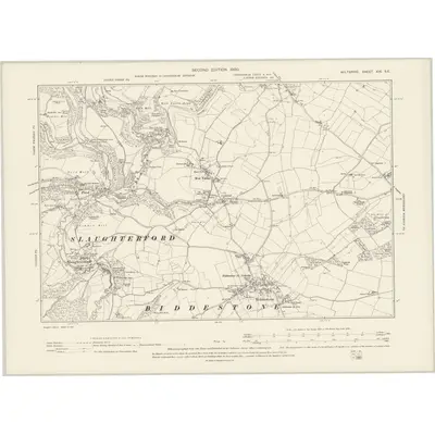 1899 Map of Wiltshire XIX.SE, 1900 Print