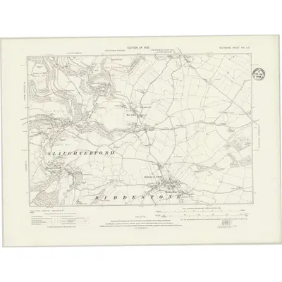 1920 Map of Wiltshire XIX.SE, 1923 Print