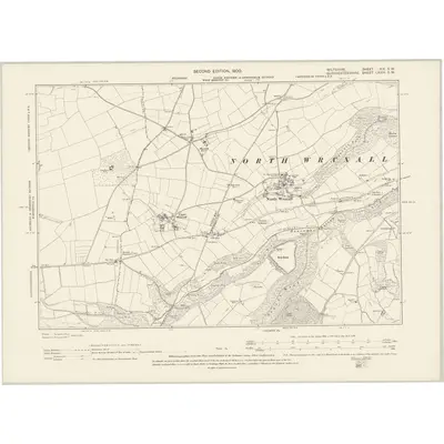 1899 Map of Wiltshire XIX.SW, 1900 Print