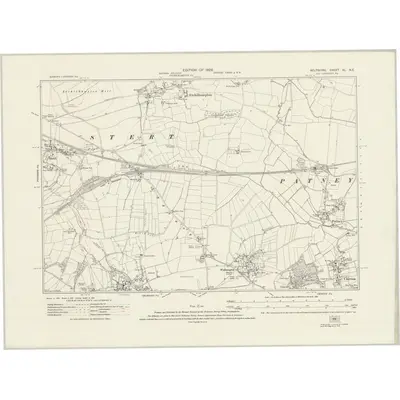 1922 Map of Wiltshire XL.NE, 1926 Print