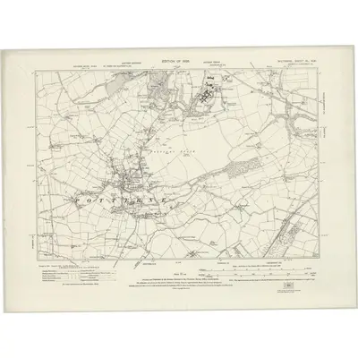 1922 Map of Wiltshire XL.NW, 1926 Print