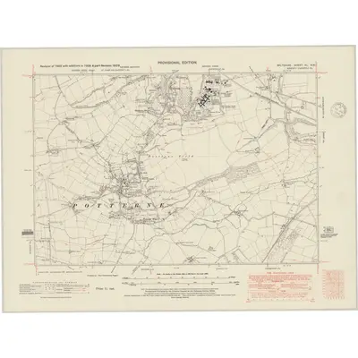 1936 Map of Wiltshire XL.NW, 1948 Print