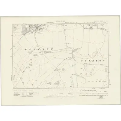 1922 Map of Wiltshire XL.SE, 1926 Print