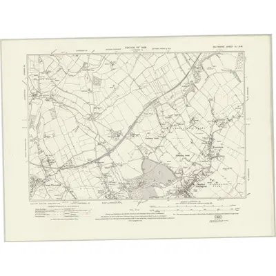 1922 Map of Wiltshire XL.SW, 1926 Print