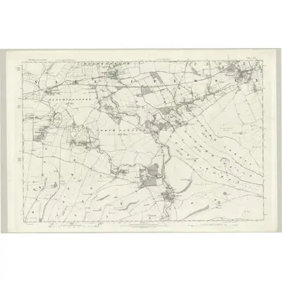 1886 Map of Wiltshire XLI, 1889 Print