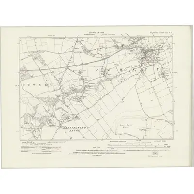 1922 Map of Wiltshire XLI.NE, 1926 Print