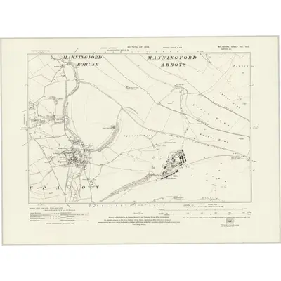 1922 Map of Wiltshire XLI.SE, 1926 Print