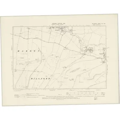 1899 Map of Wiltshire XLI.SW, 1901 Print
