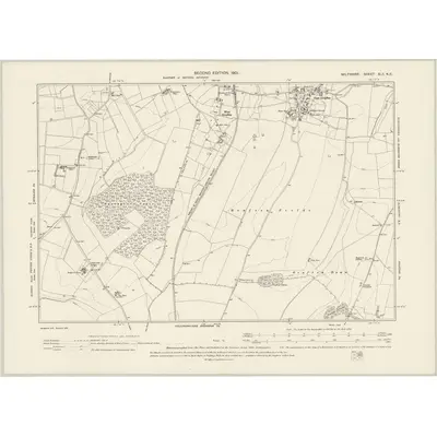 1899 Map of Wiltshire XLII.NE, 1901 Print