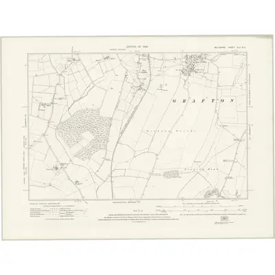 1922 Map of Wiltshire XLII.NE, 1926 Print