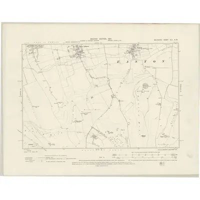 1899 Map of Wiltshire XLII.NW, 1901 Print