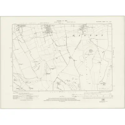 1922 Map of Wiltshire XLII.NW, 1926 Print