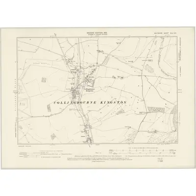 1899 Map of Wiltshire XLII.SE, 1901 Print