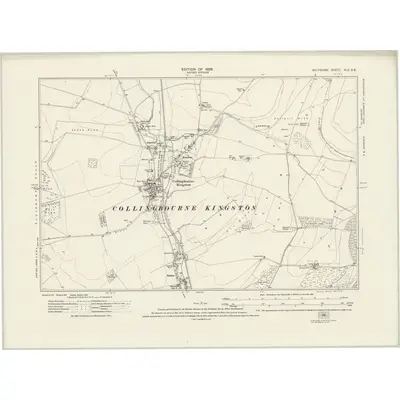 1923 Map of Wiltshire XLII.SE, 1926 Print