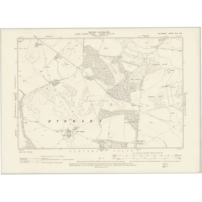 1899 Map of Wiltshire XLII.SW, 1901 Print