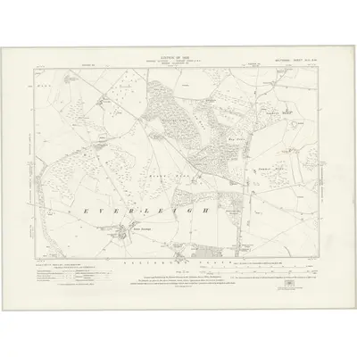 1923 Map of Wiltshire XLII.SW, 1926 Print