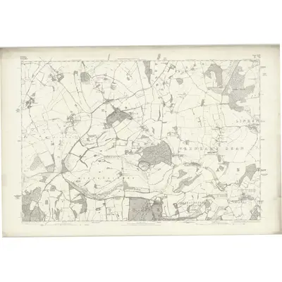 1873 Map of Wiltshire XLIII, 1877 Print