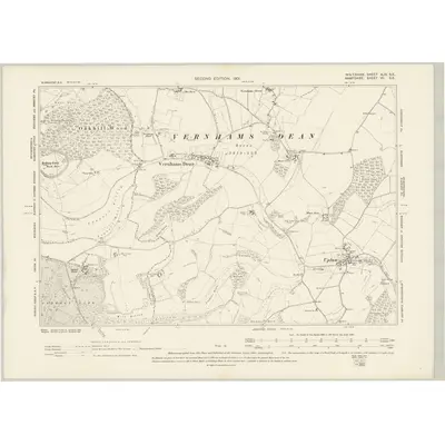 1899 Map of Wiltshire XLIII.SE, 1901 Print