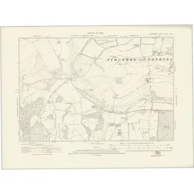 1923 Map of Wiltshire XLIII.SW, 1926 Print