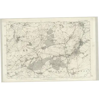 1884 Map of Wiltshire XLIV, 1890 Print