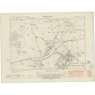 1941 Map of Wiltshire XLIV.NE, 1950 Print