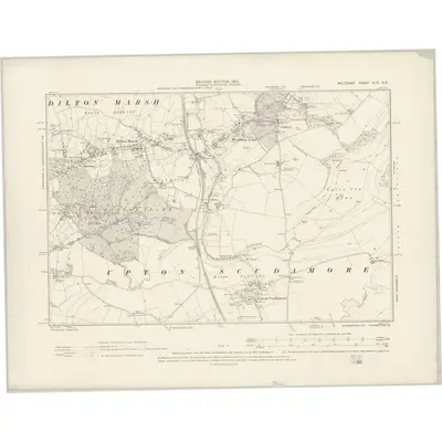 1899 Map of Wiltshire XLIV.SE, 1901 Print