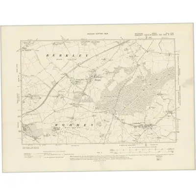 1899 Map of Wiltshire XLIV.SW, 1904 Print