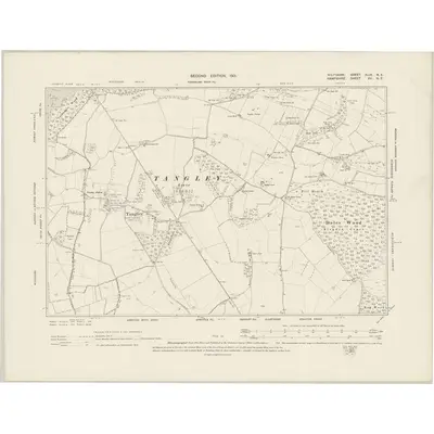 1899 Map of Wiltshire XLIX.NE, 1901 Print