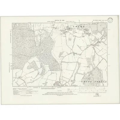 1923 Map of Wiltshire XLIX.NW, 1933 Print
