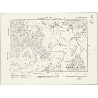 1923 Map of Wiltshire XLIX.NW, 1943 Print